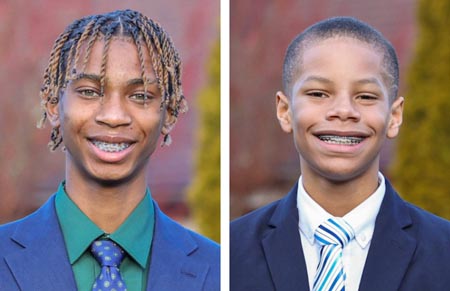 Christ School students, Kiran Kudva and Martin Cox.