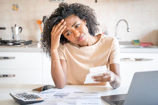 worried black woman