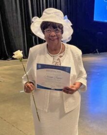 Norma Baynes received a Legacy Award during the Zeta Phi Beta Boulé Convention.