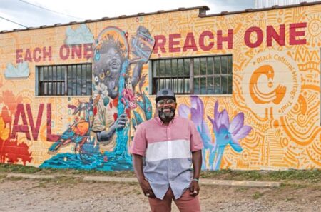 Black Cultural Heritage Trail Mural in Asheville