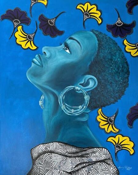 “Blueprint,” 24" x 36" acrylic on canvas, 2025 by Jenny Pickens.