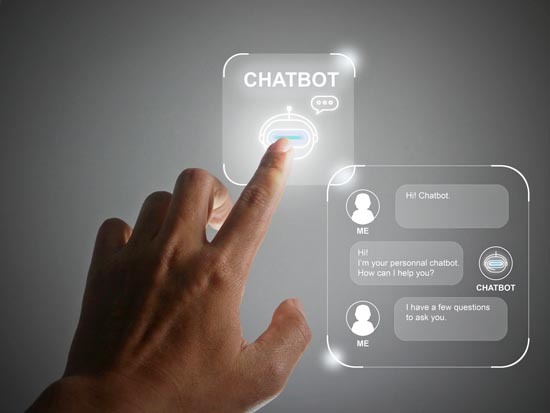 interacting with an AI chatbot