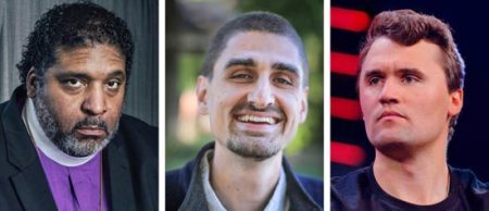 Rev. William J. Barber, II, Jonathan Wilson-Hartgrove, Charlie Kirk