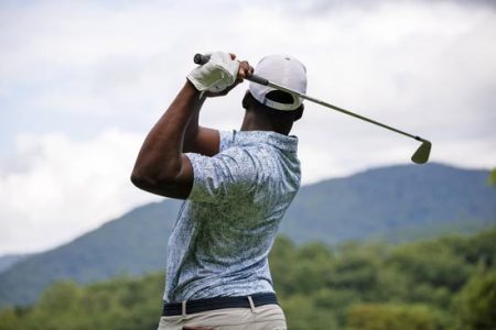 black golfer