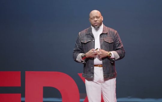 J Hackett at TEDxAsheville in 2022