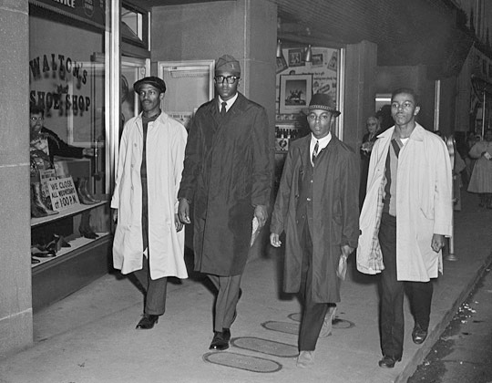 the Greensboro four walking