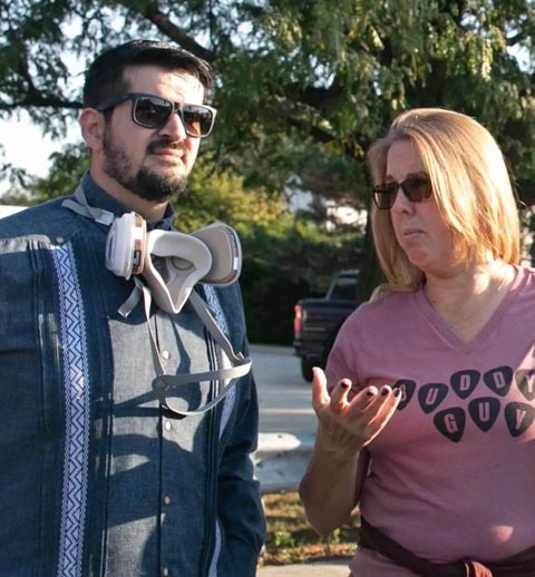 Oak Park Township Trustee Juan Muñoz (left) and Oak Park Village President Vicki Scaman.