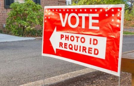 Voter ID required sign
