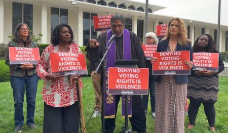Bishop William Barber press conference on VRA