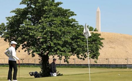 golf course plus pile of rubble in DC