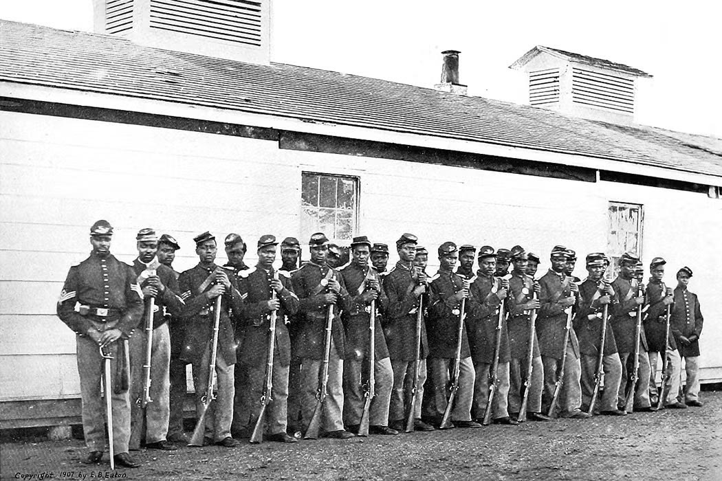 African American Civil War soldiers, 1865, Petersburg, VA