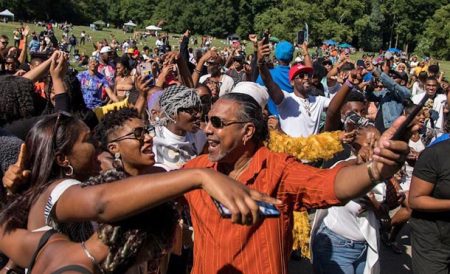 crowd dancing outdoors 610