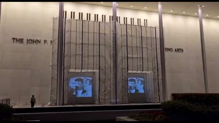 Protest Videos Screened on the Kennedy Center Tarp