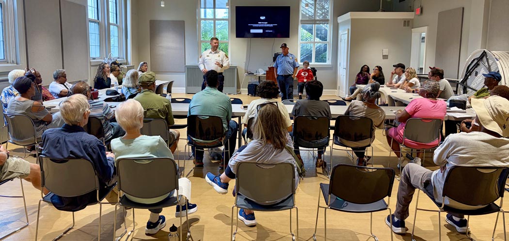Members of the community attended an emergency preparedness workshop.
