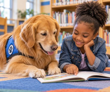 Golden Retriever Reading Buddy