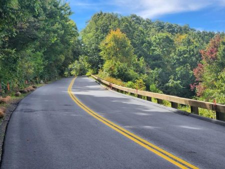 Blue Ridge Parkway at milepost 320.2 near Linville Falls, NC.
