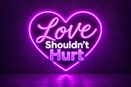 Neon Heart Love Shouldn’t Hurt
